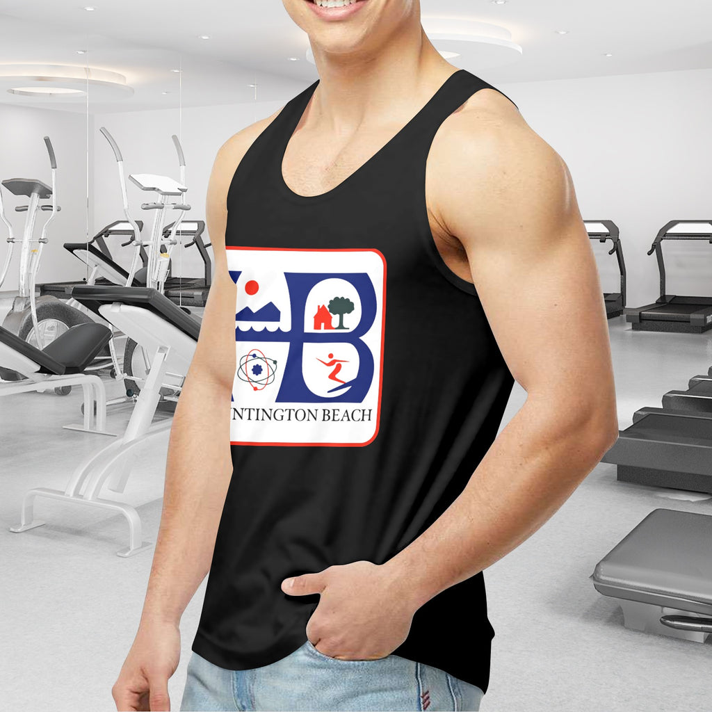 Huntington Beach California Men's Tank Top Made in USA