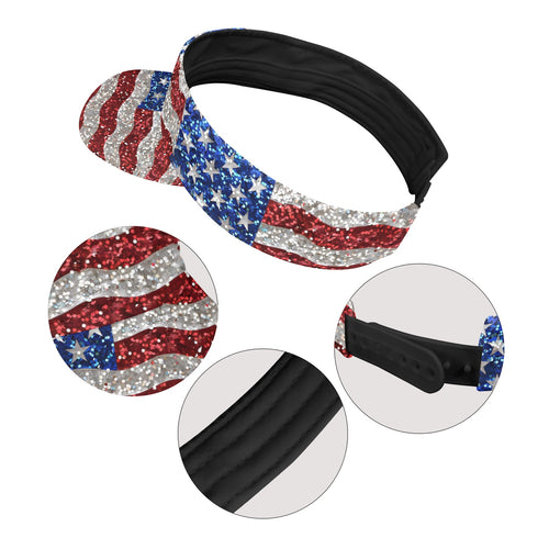 American Flag Style Sports Visor