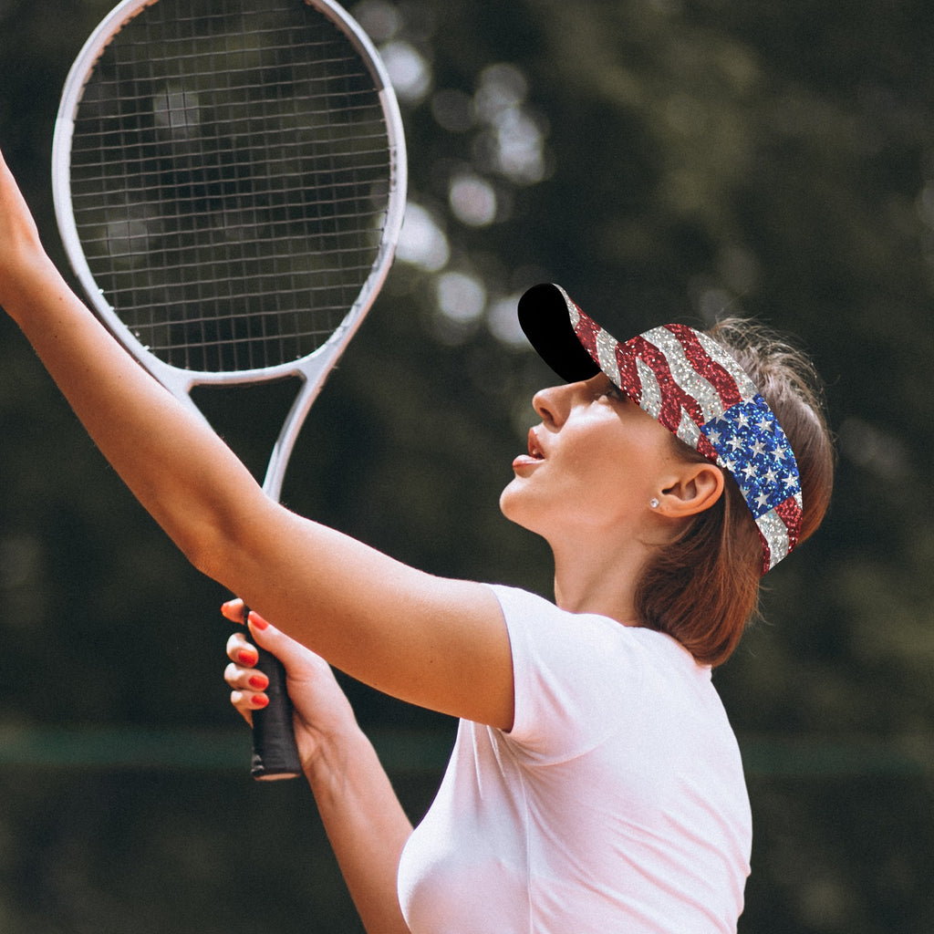 American Flag Style Sports Visor