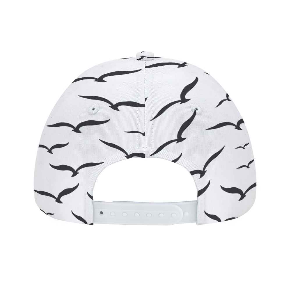 Ocean Nautical Bird Scene lite gray hat cap Free Shipping