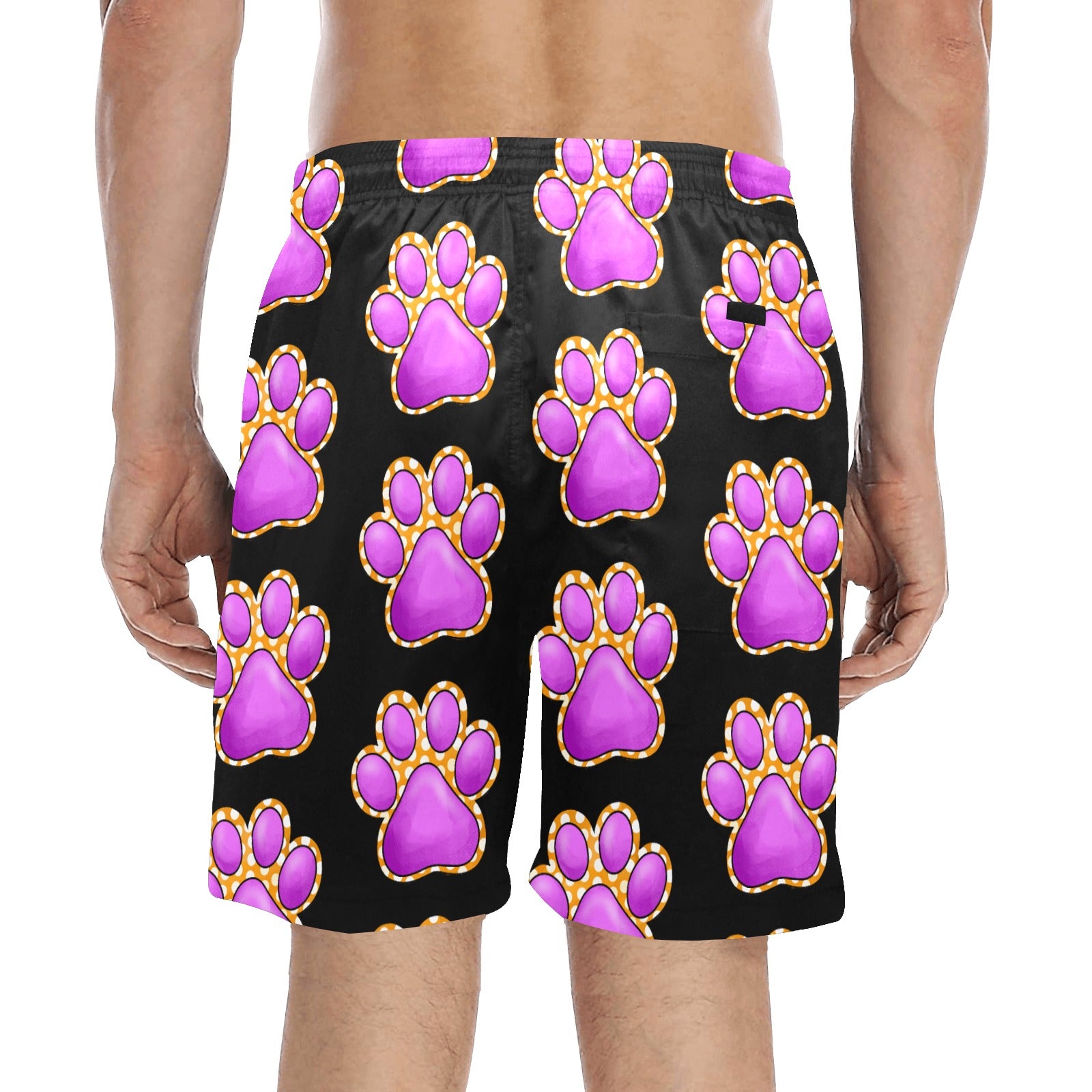 Paw Paw Men's Mid-Length Beach Shorts PetPooPoo.com