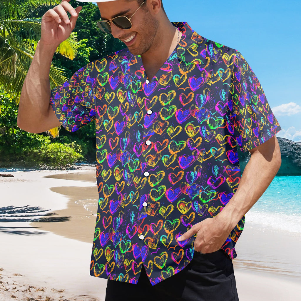 Men's All Over Print Hawaiian Shirt Made In USA Ships to USA Only