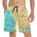 South Bay Local Map Men's Mid-Length Beach Shorts