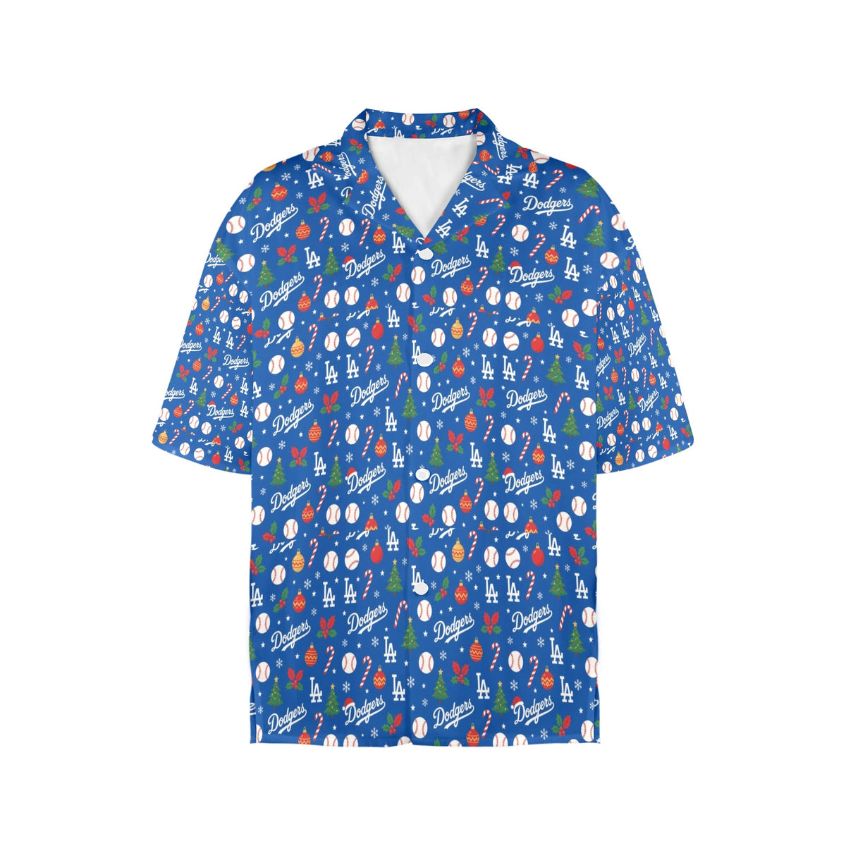 LA Dodgers Christmas Women's All Over Print Hawaiian Shirt （Made in USA Ships to USA Only）