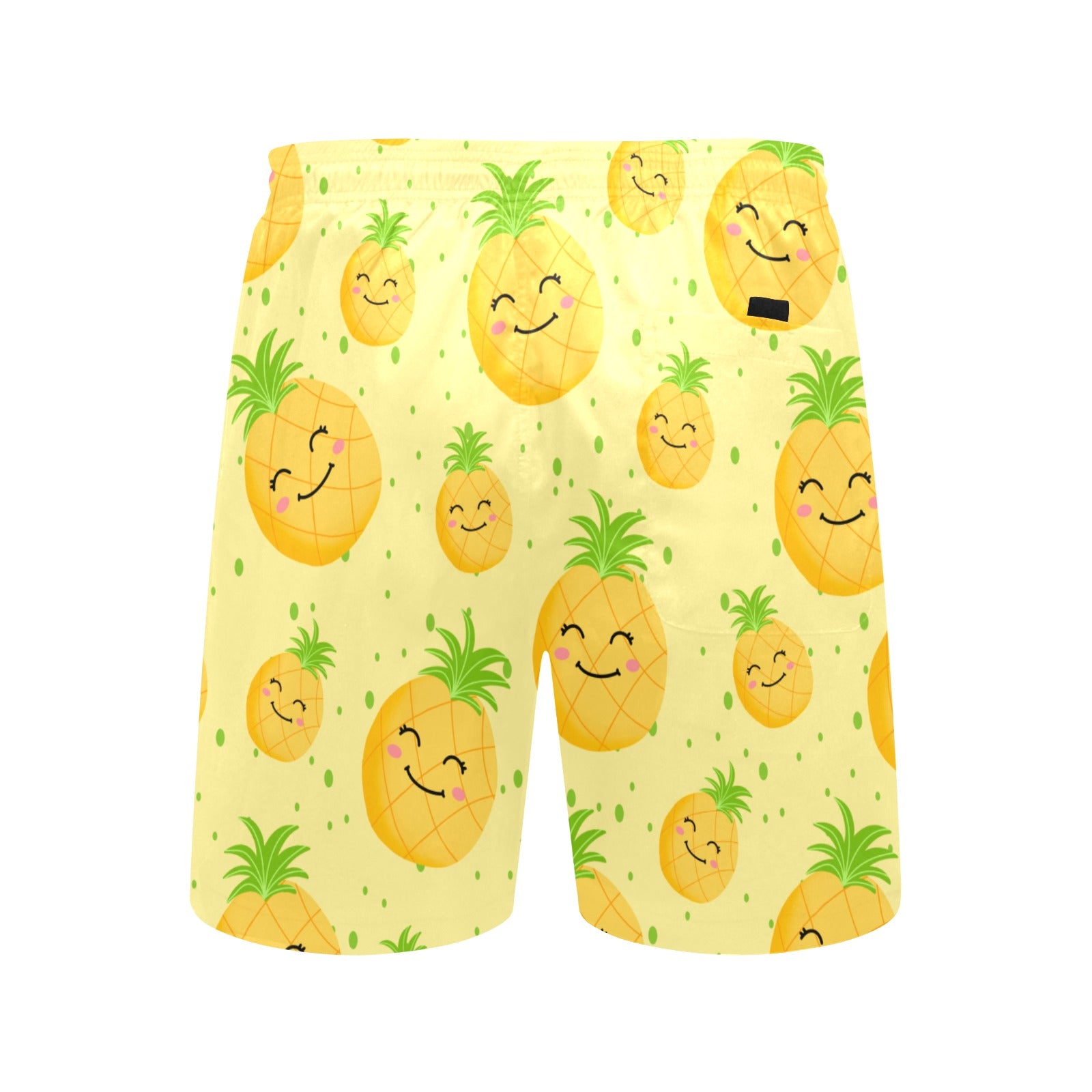 Pineapple Smiles Men's Mid-Length Beach Shorts Free Shipping