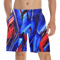 Spilled Paint Men's Mid-Length Beach Shorts Free Shipping