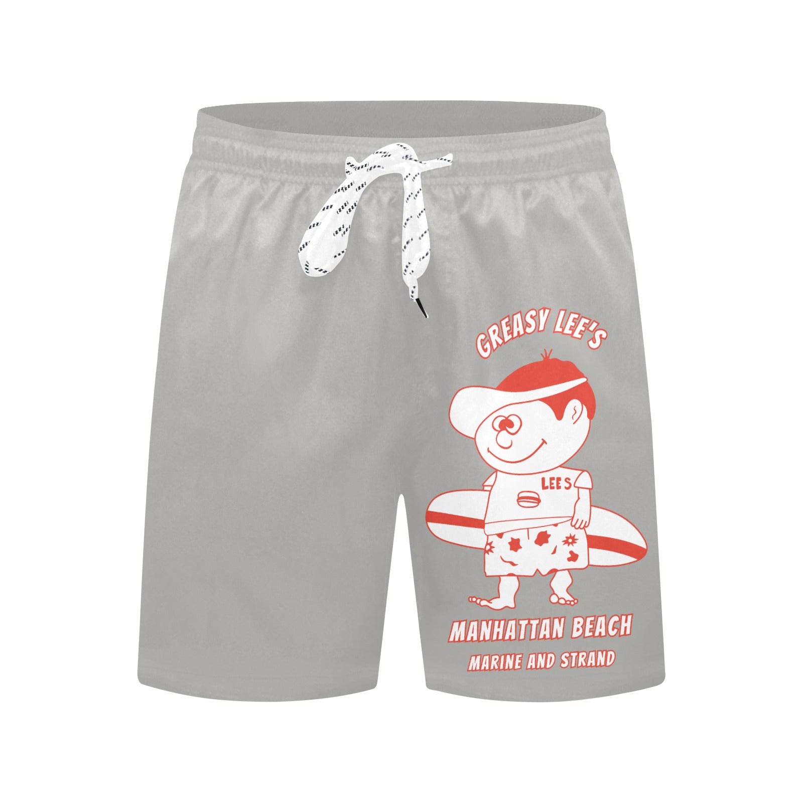 Greasy Lee's Marine and Strand Manhattan Beach IYKYK Men's Mid-Length Beach Shorts