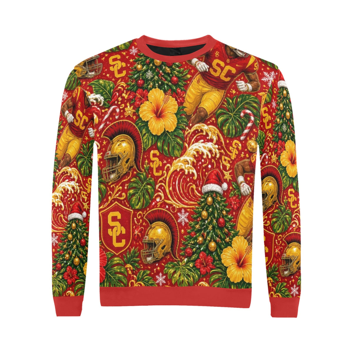 USC Christmas Men's crew neck sweatshirt （Made in USA）