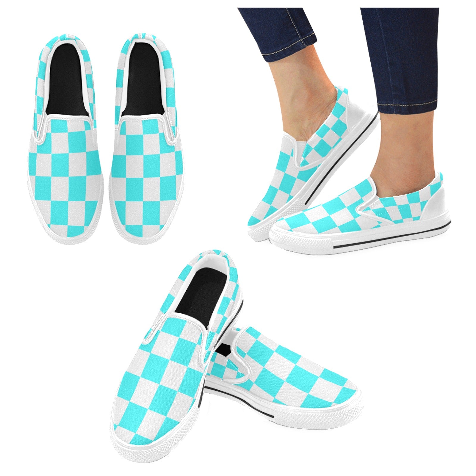 Slip-on Canvas Kid's Shoes (Big Kid) (Model 019)