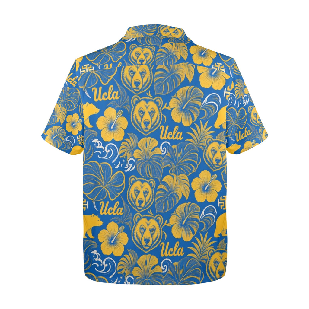 UCLA Men's All Over Print Hawaiian Shirt Made In USA Ships to USA Only