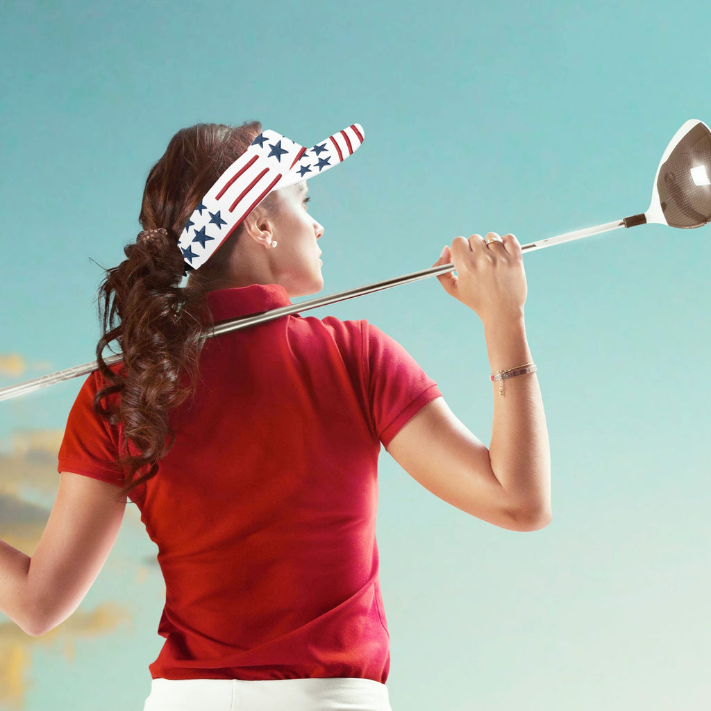 American Flag Style Sports Visor