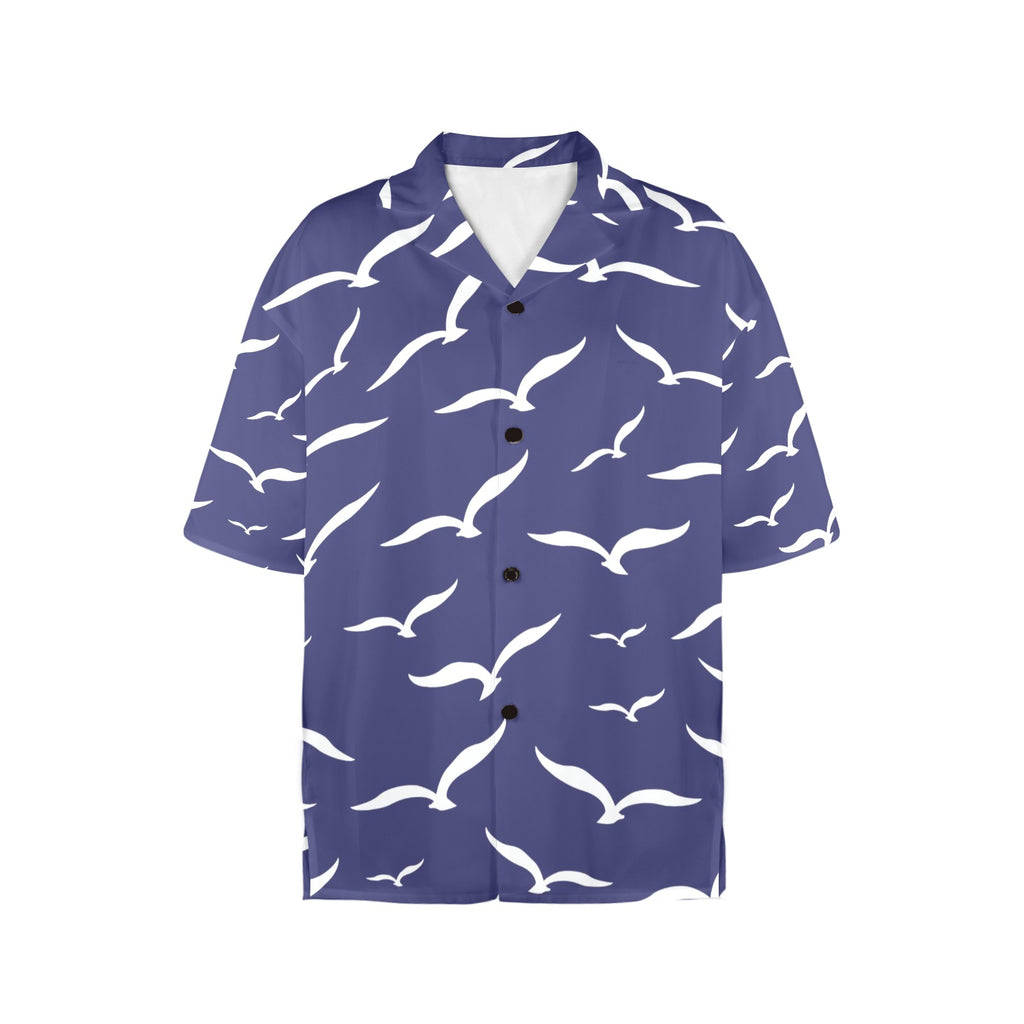 Seabirds Nautical Women's All Over Print Hawaiian Shirt Made in USA