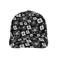 Black Hawaiian Print Baseball Cap Free Shipping