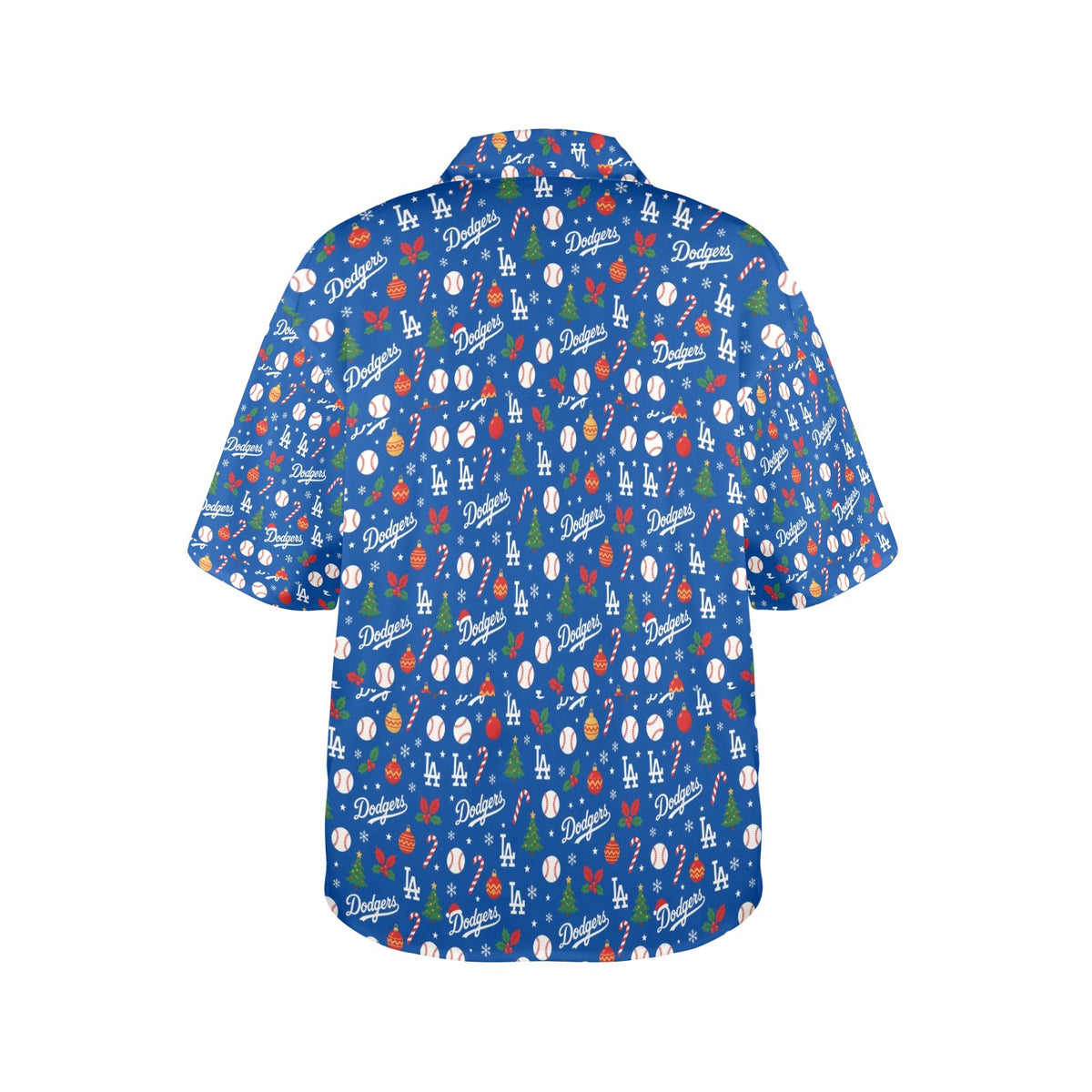 LA Dodgers Christmas Women's All Over Print Hawaiian Shirt （Made in USA Ships to USA Only）