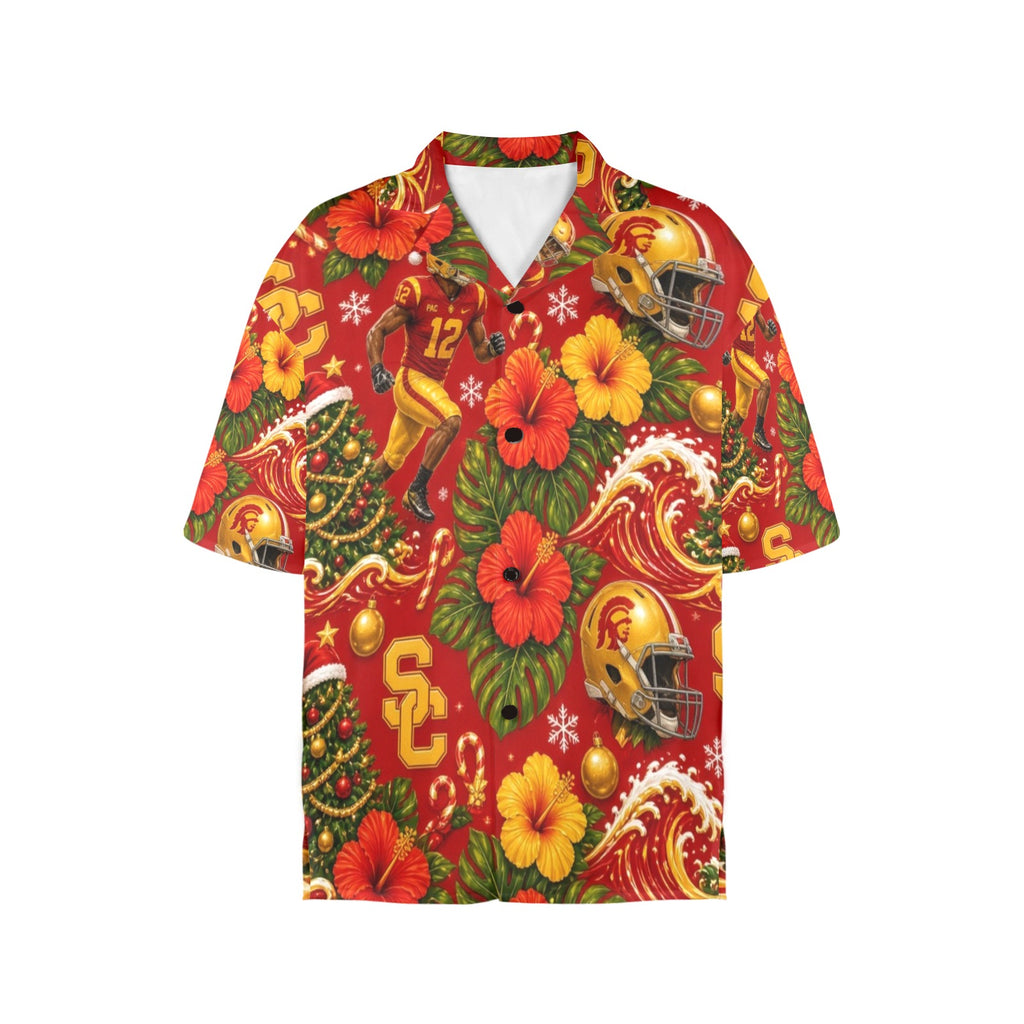 USC Christmas Women's All Over Print Hawaiian Shirt （Made in USA Ships to USA Only）