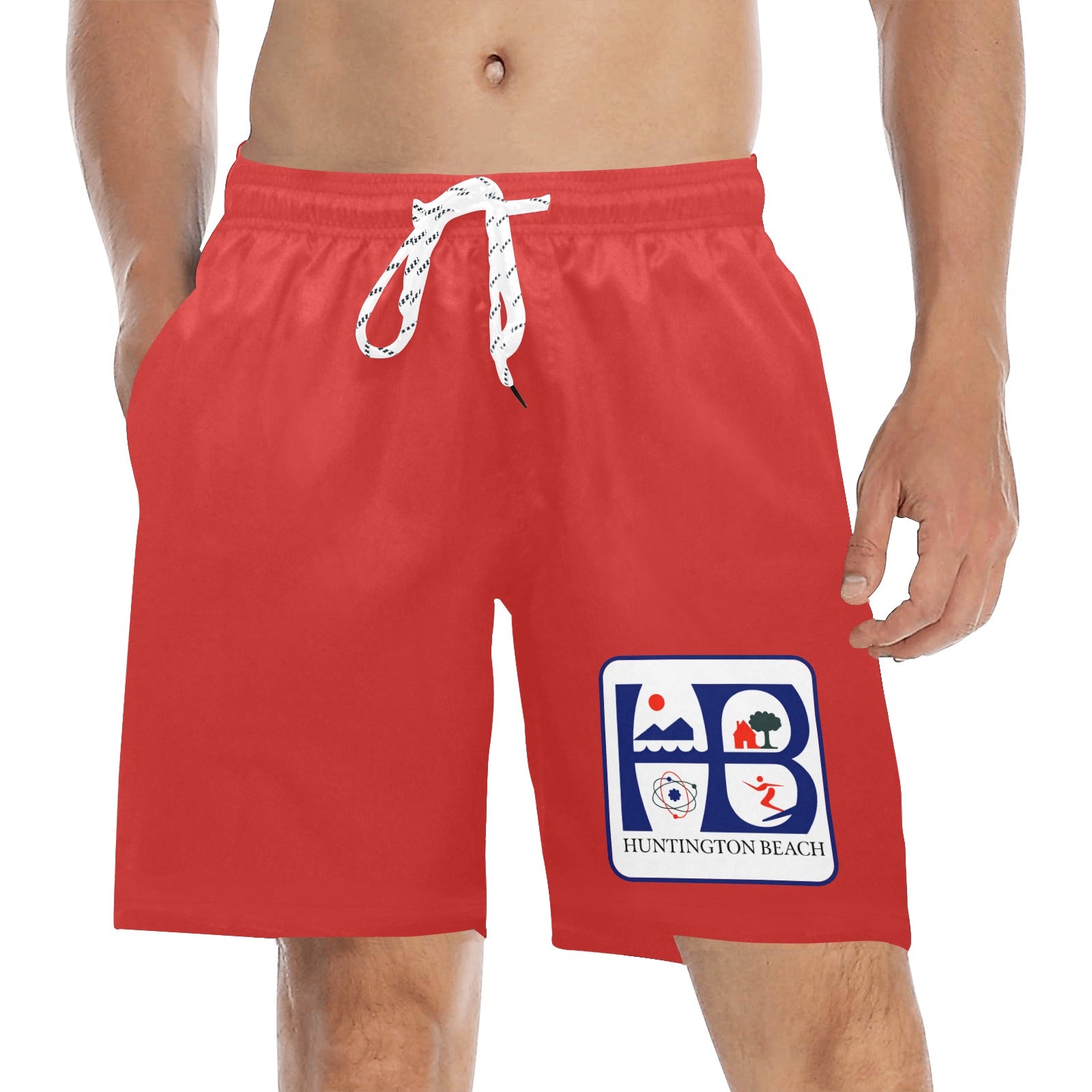 Huntington Beach Men's Mid-Length Beach Shorts