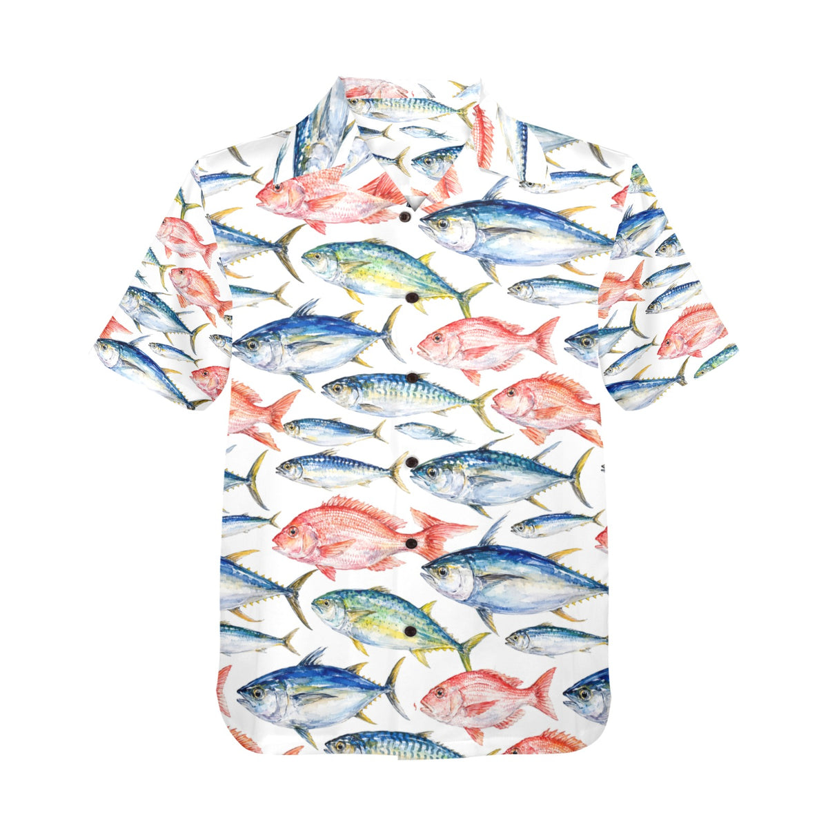 Something's Fishy - With Your Story  Men's All Over Print Hawaiian Shirt Made In USA Ships to USA Only