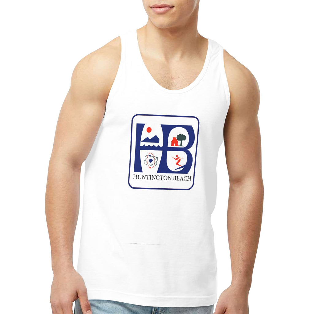 Huntington Beach California Men's Tank Top  Made in USA