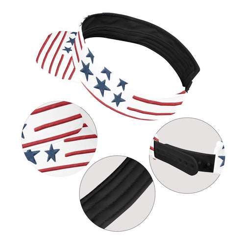 American Flag Style Sports Visor