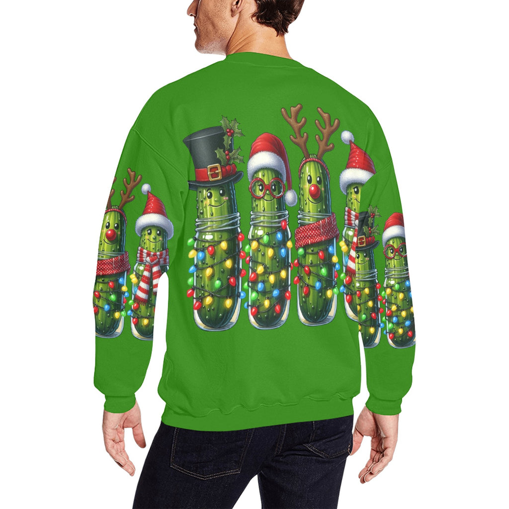 Get Your Ugly On - Dill Pickle Christmas Men's crew neck sweatshirt