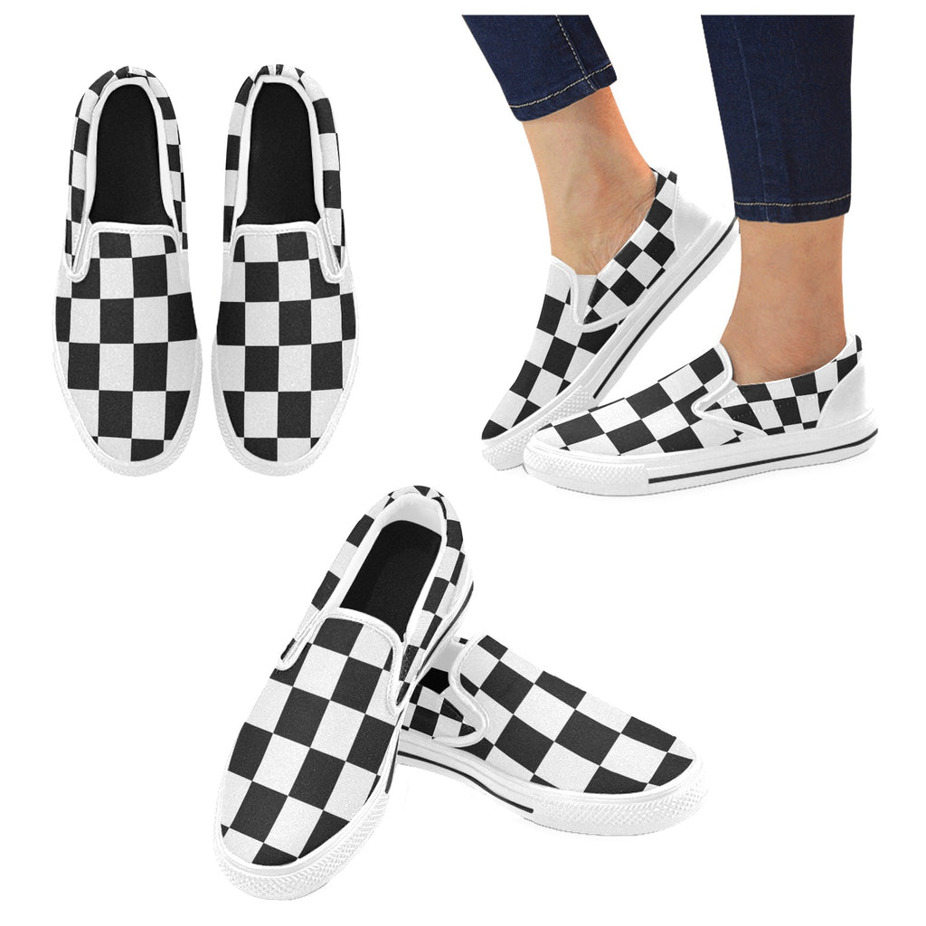 Checkerboard Slip-on Canvas Kid's Shoes (Big Kid)