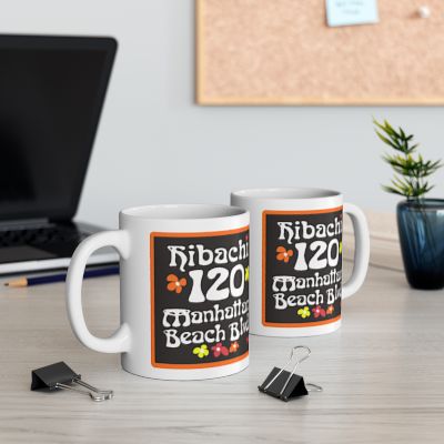 Hibachi 120 Manhattan Beach Blvd Old School Coffee Mug "Gone But Not Forgotten"  IYKYK