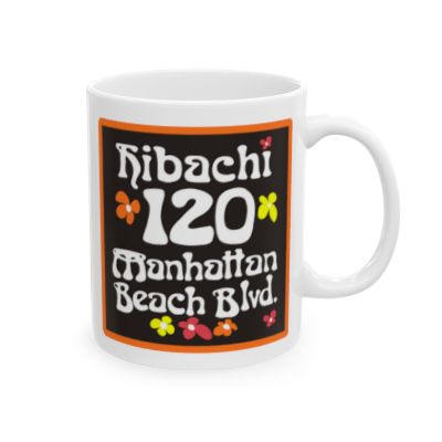 Hibachi 120 Manhattan Beach Blvd Old School Coffee Mug "Gone But Not Forgotten"  IYKYK