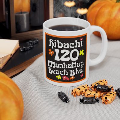 Hibachi 120 Manhattan Beach Blvd Old School Coffee Mug "Gone But Not Forgotten"  IYKYK
