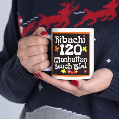 Hibachi 120 Manhattan Beach Blvd Old School Coffee Mug "Gone But Not Forgotten"  IYKYK