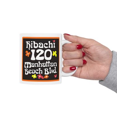 Hibachi 120 Manhattan Beach Blvd Old School Coffee Mug "Gone But Not Forgotten"  IYKYK