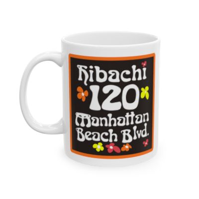 Hibachi 120 Manhattan Beach Blvd Old School Coffee Mug "Gone But Not Forgotten"  IYKYK