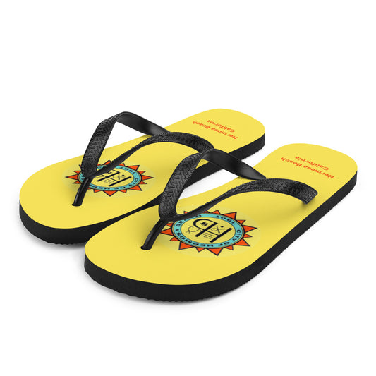 Hermosa Beach California Yellow Flip-Flops
