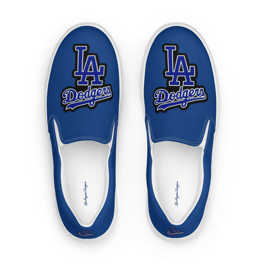 Los Angeles Baseball - Blue Women’s slip-on canvas shoes